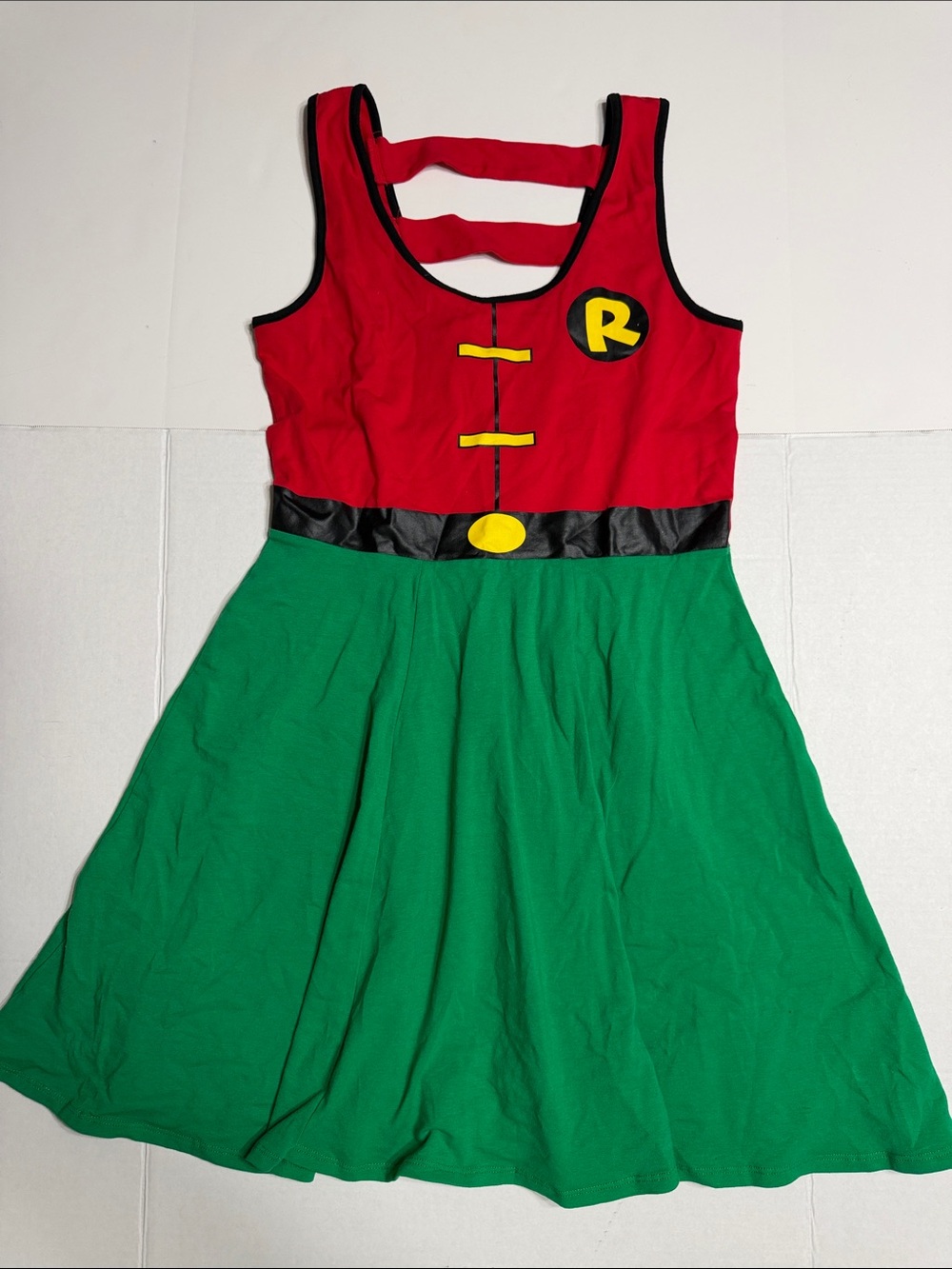 DC Comics Robin-Inspired Dress in Red, Green and Black